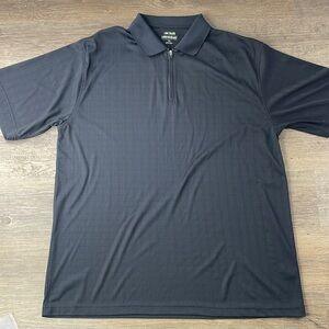 Bolle Golf Mens Black Polyester Short Sleeve Polo Shirt, size XL